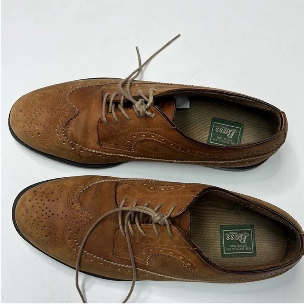 G.H. Bass Oxford Lace Up Shoes Cognac Brown Size 11.5